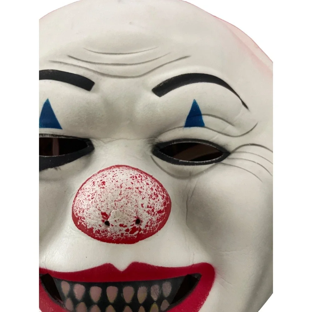 Creepy‎ Clown Mask Scary Halloween Costume Red Hair Adult Party Prop